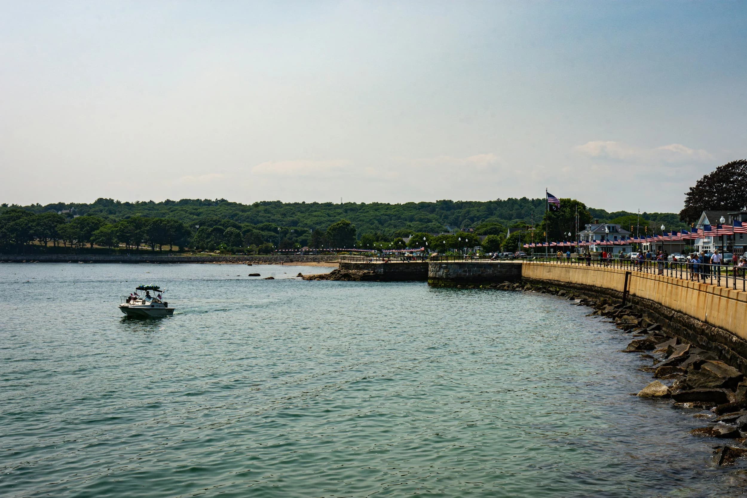 The Cape Ann shoreline in Massachusetts, viewed from above
