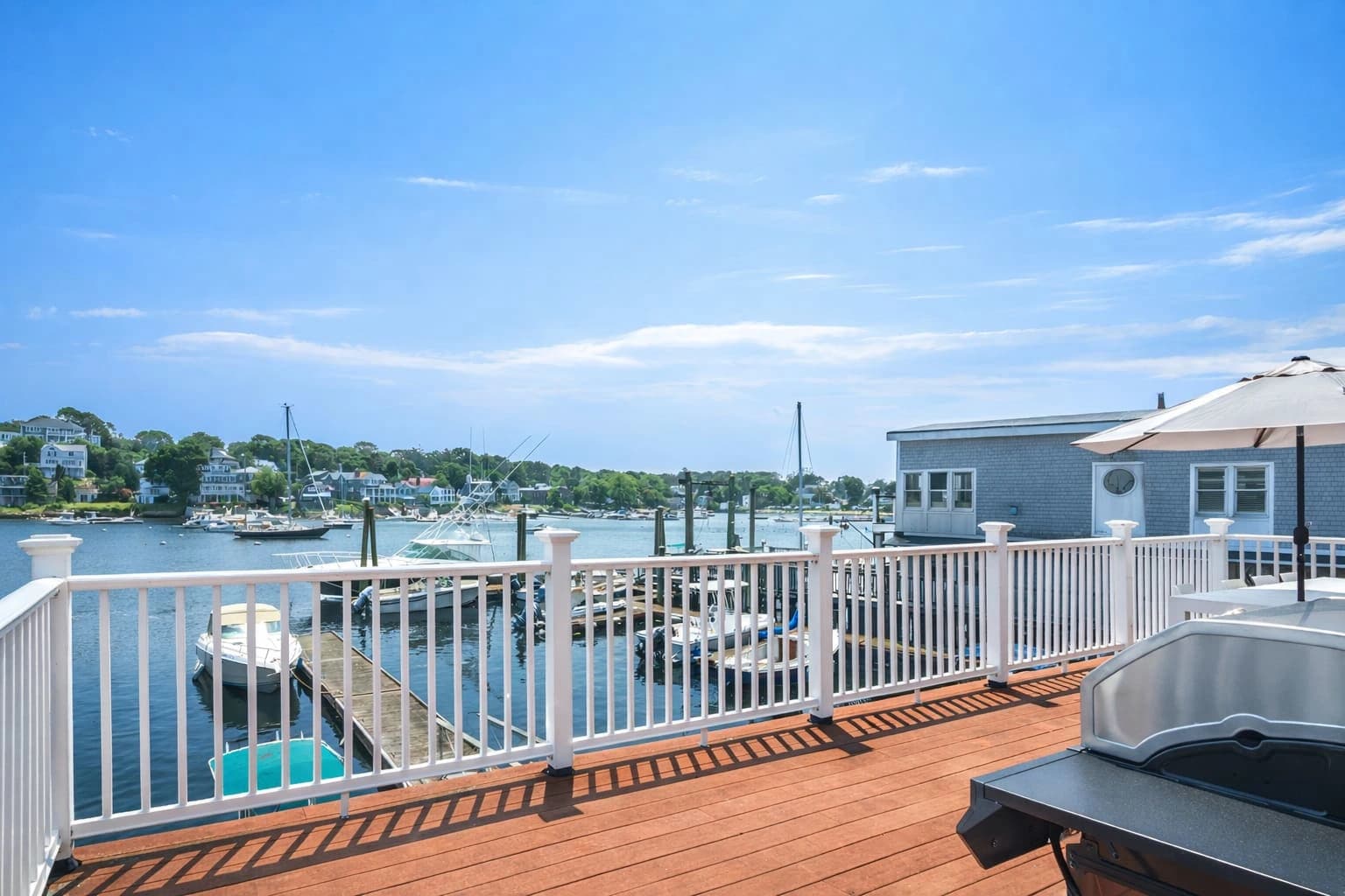 Waterfront home with pristine cove views at Smith Cove in Gloucester, Massachusetts